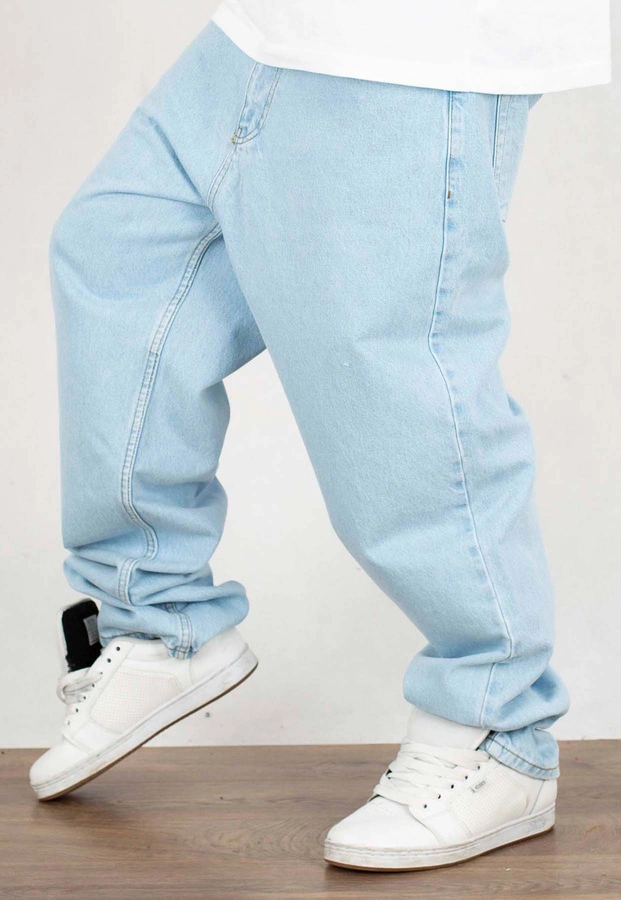 Spodnie Jigga Wear Crown Baggy Jeans light blue