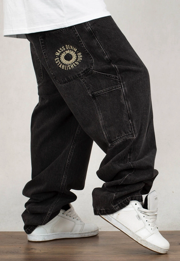 Spodnie Mass Jeans Extra Baggy Fit Elementary black washed