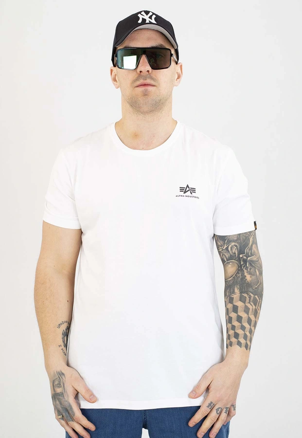 T-shirt Alpha Industries Basic Small Logo 188505 biały