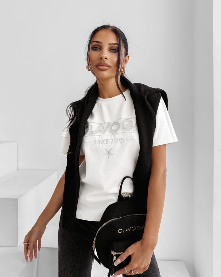 T-Shirt Olavoga Black Prince ecru