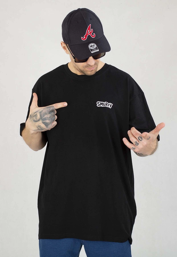 T-shirt Smerfy Baggy Ważniak Boss czarny