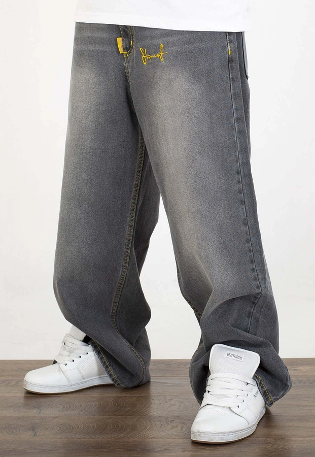 Spodnie Stoprocent Baggy Washed Black jeans czarne