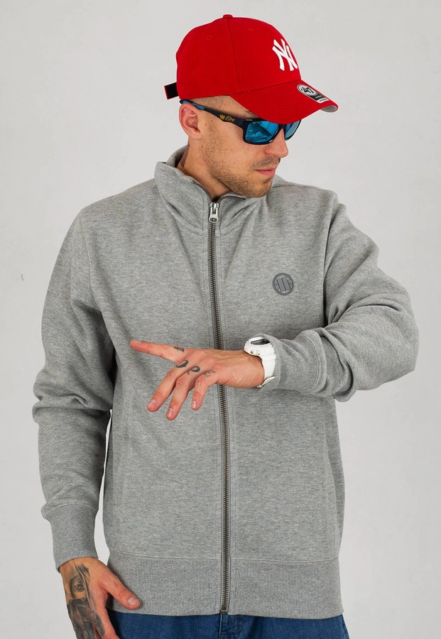 Bluza Pit Bull Premium Pique Sweatjacket Small Logo szara