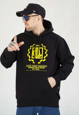 Bluza Diil Z Kapturem Laur czarno żółta