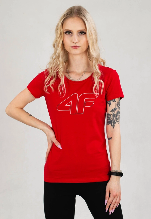 T-Shirt 4F TSD353 czerwony