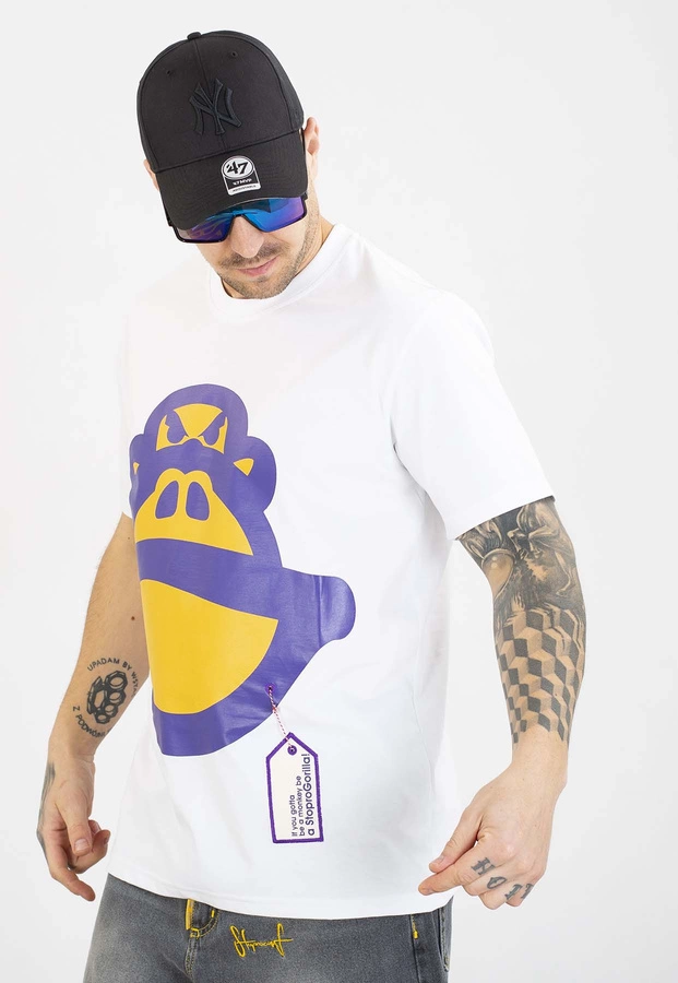 T-shirt Stoprocent Goryl biały
