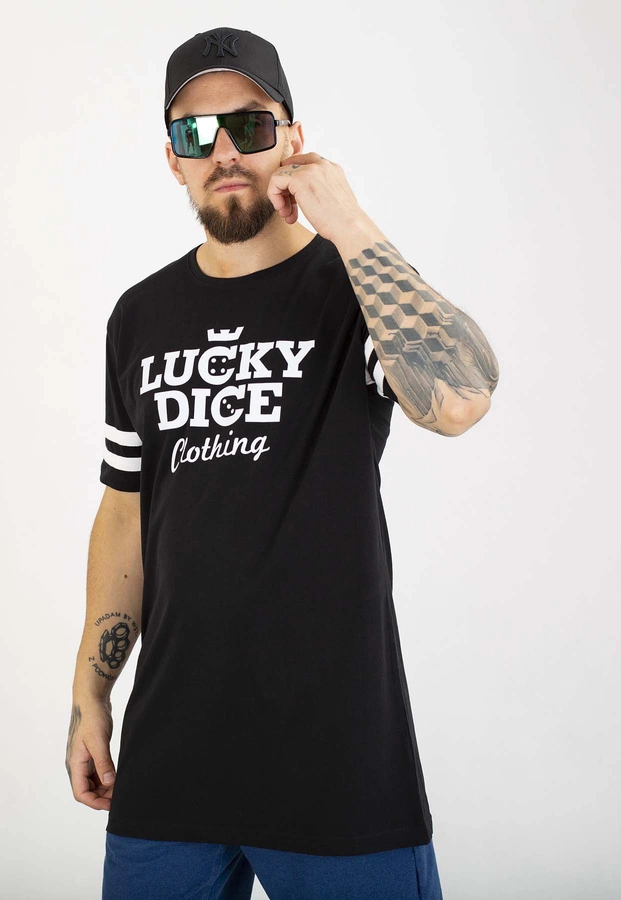 T-shirt Lucky Dice LD Clothing Stripe czarny