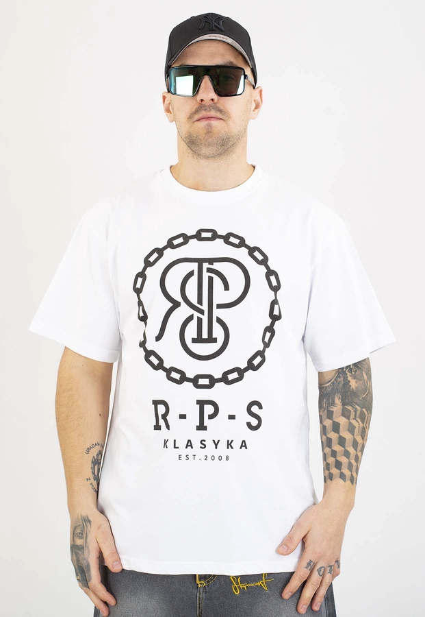 T-shirt RPS Rysiu Peja Solufka Chain biały