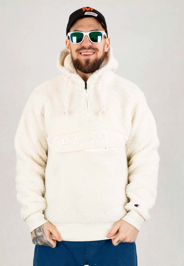 Bluza Champion Polar Z Kapturem Half Zip Top 219446 beżowy