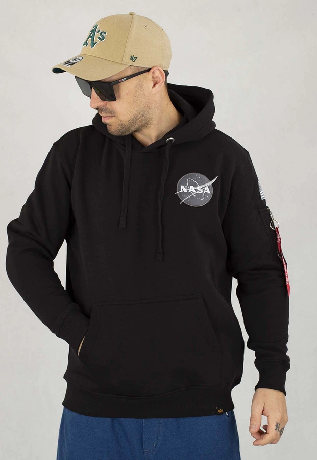 Bluza Alpha Industries Z Kapturem Space Shuttle 178317 czarna