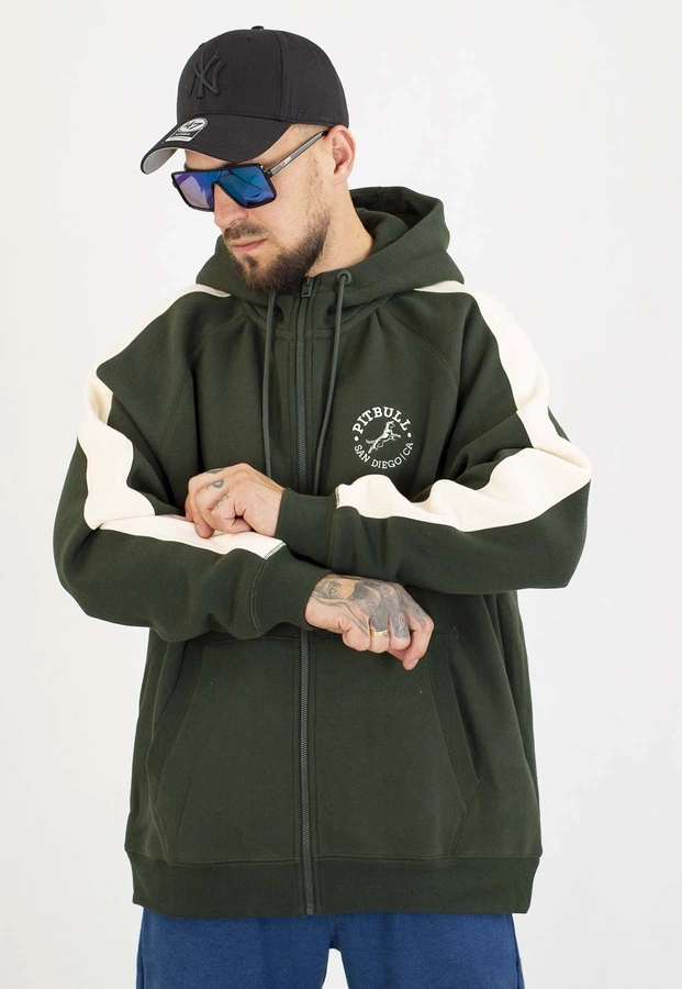 Bluza Pit Bull Z Kapturem ZIP San Diego CA dark green
