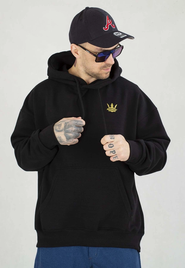 Bluza Jigga Wear Z Kapturem Baggy Classic Crown czarno złota