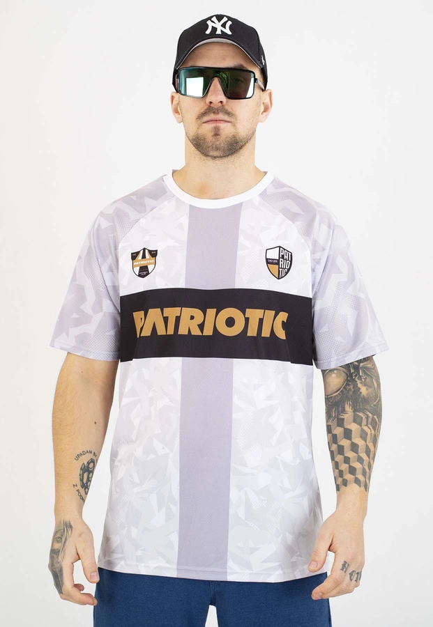 T-shirt Patriotic Football Gold biały