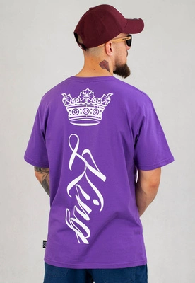 T-shirt Red Eyes King fioletowo biała