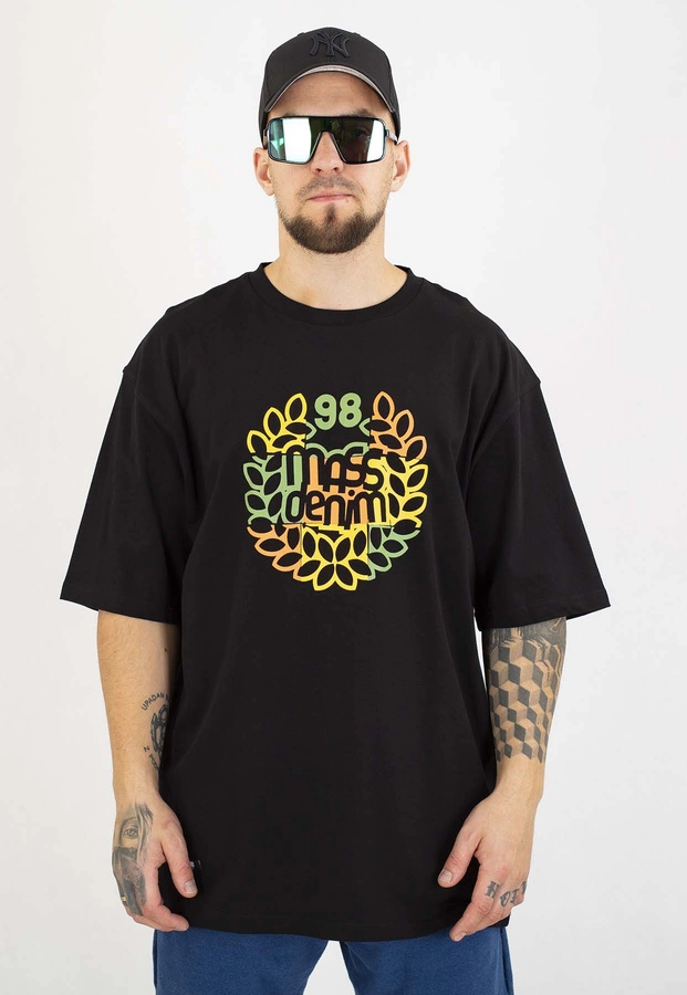 T-shirt Mass Patchwork czarny