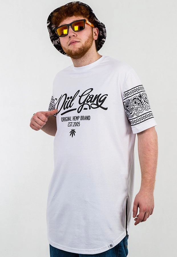T-shirt Diil Bandana DG Long biało czarny
