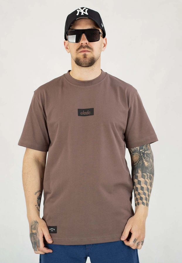 T-shirt Elade Box Logo 3D brązowy