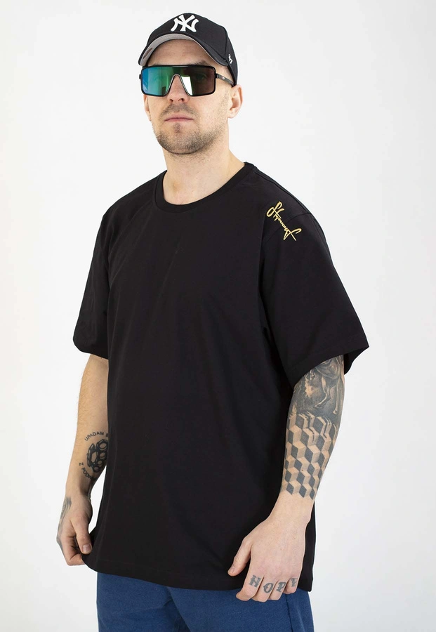 T-shirt Stoprocent Haftbark czarny złoty