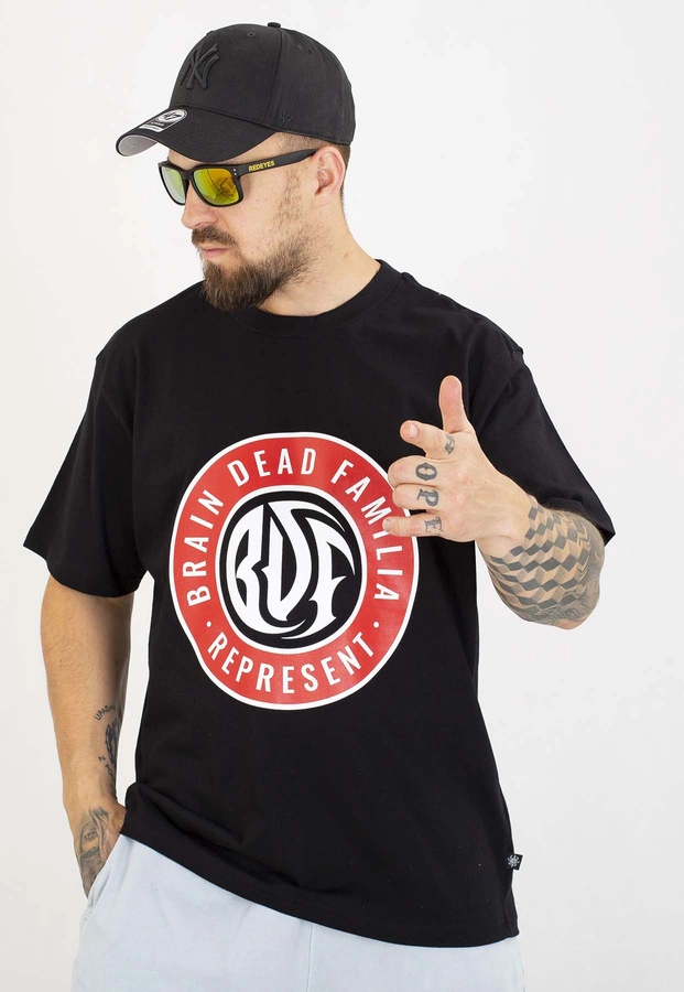 T-shirt Brain Dead Familia Circle Logo czarny