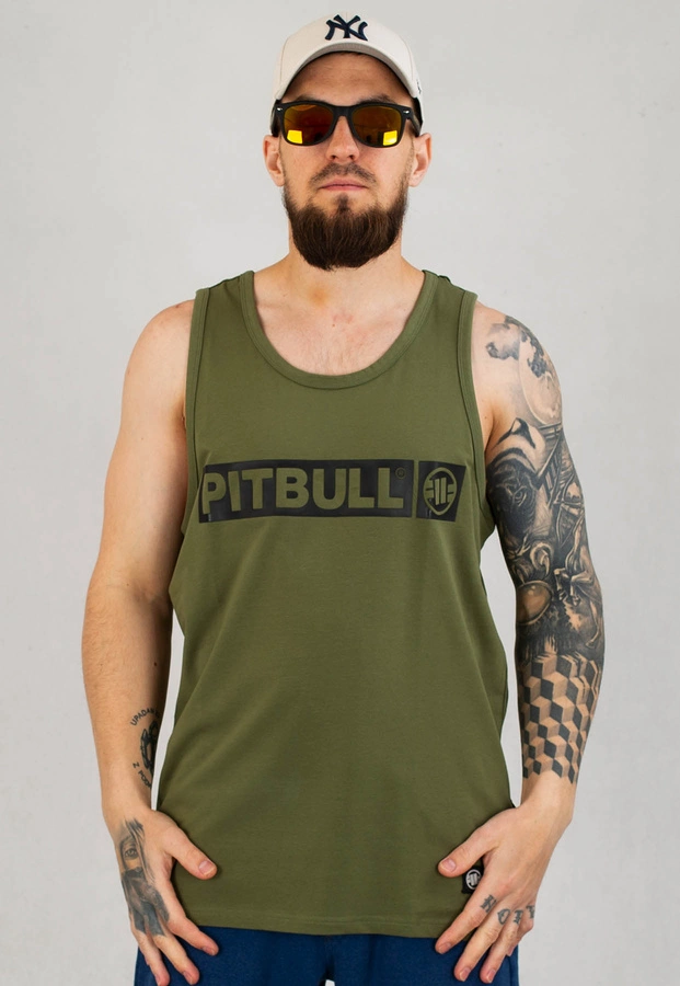 Tank Pit Bull Slim Fit Hilltop oliwkowy