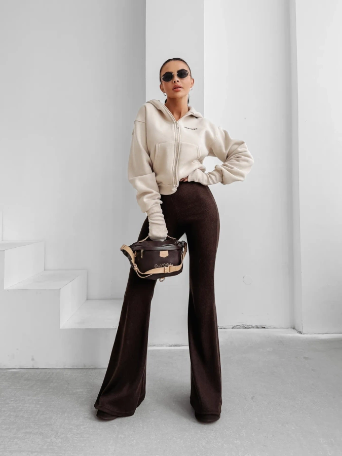 Bluza Olavoga Z Kapturem ZIP Autumn Tale beżowa