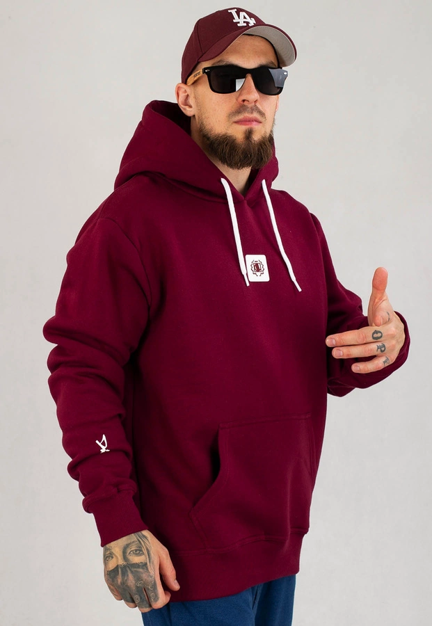 Bluza Diil Hoodie Square Elasto bordowa