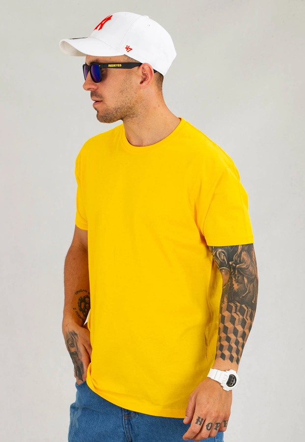 T-shirt Niemaloga Slim 150 Smooth żółty