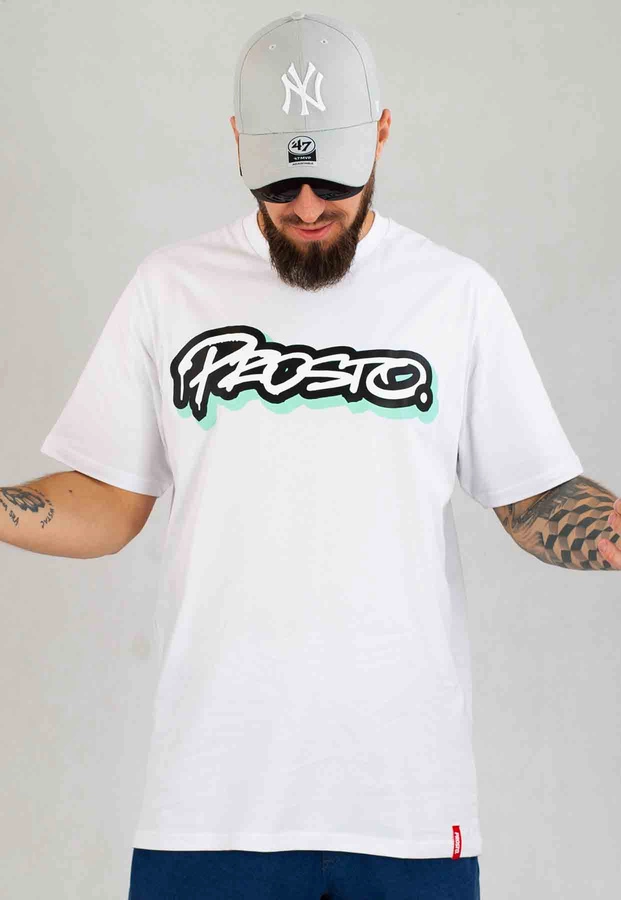 T-shirt Prosto Stafrad biały