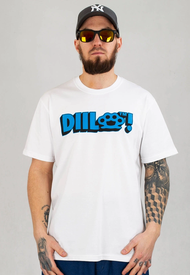 T-shirt Diil Double biało niebieski