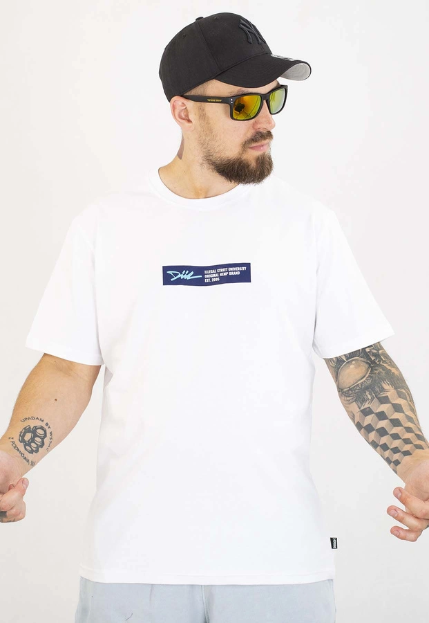 T-shirt Diil Frame biało granatowy