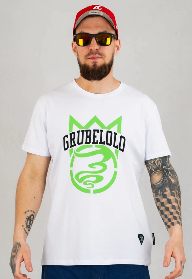 T-shirt Grube Lolo Crown biały