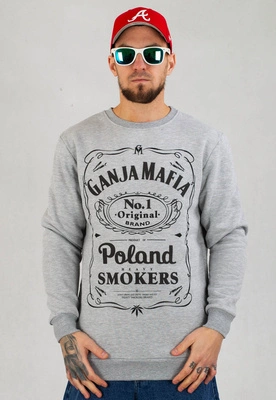 Bluza Ganja Mafia Heavy Smokers szara