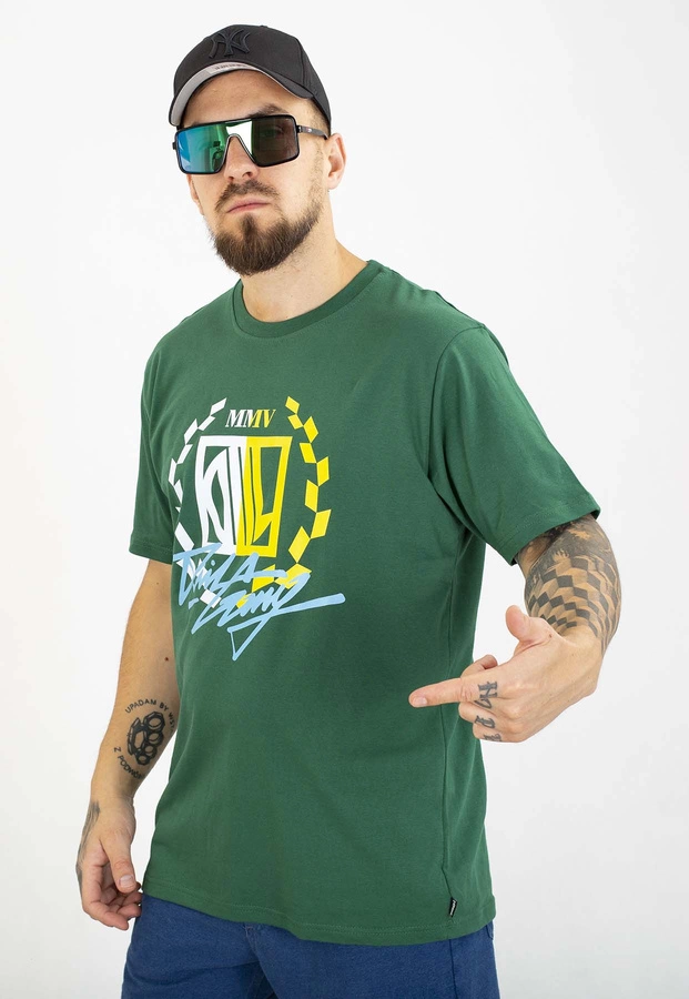 T-shirt Diil Laur Gang zielono żółty