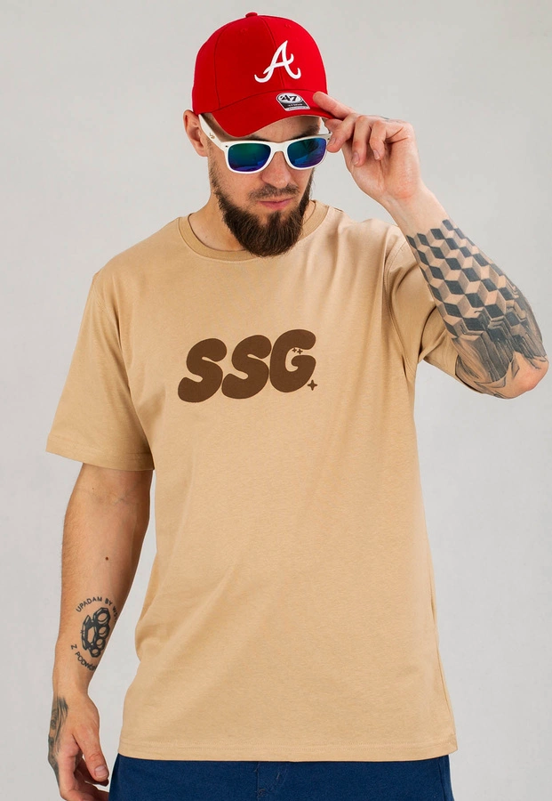 T-Shirt SSG Puff beżowy