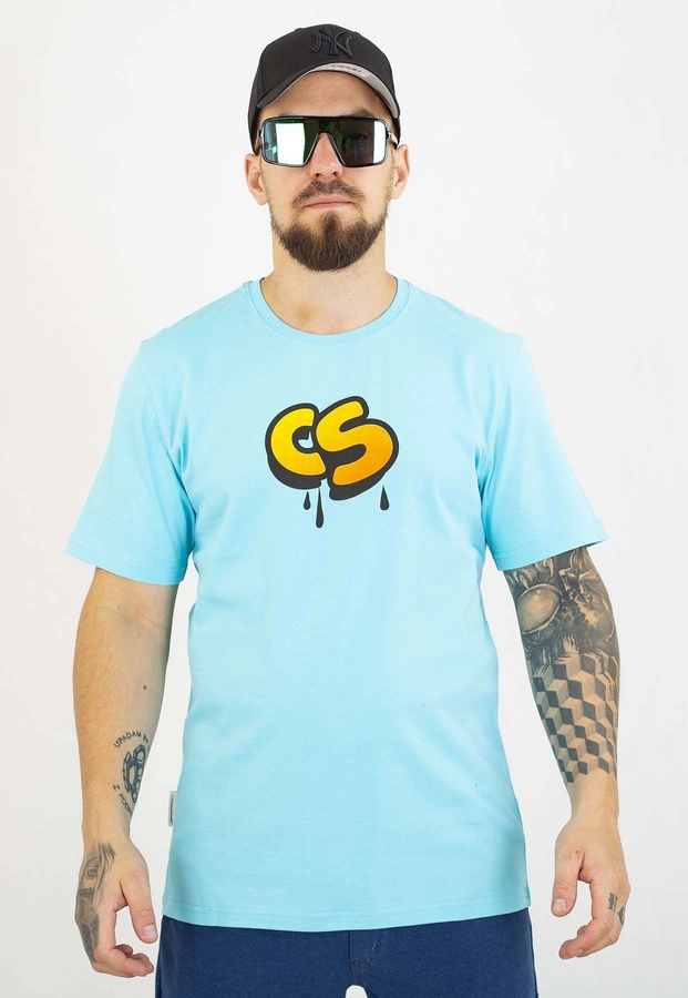T-shirt Ciemna Strefa Relax 100% turkusowy