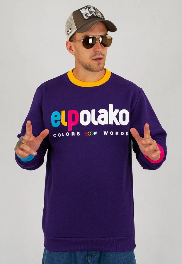 Bluza El Polako Cow fioletowa