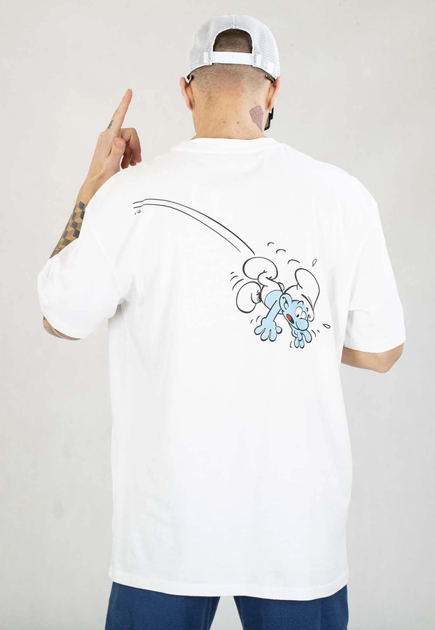 T-shirt Smerfy Baggy Trouble biały