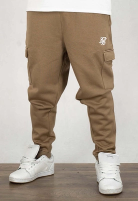 Dresy SikSilk Essentials Cargo Joggers brązowe