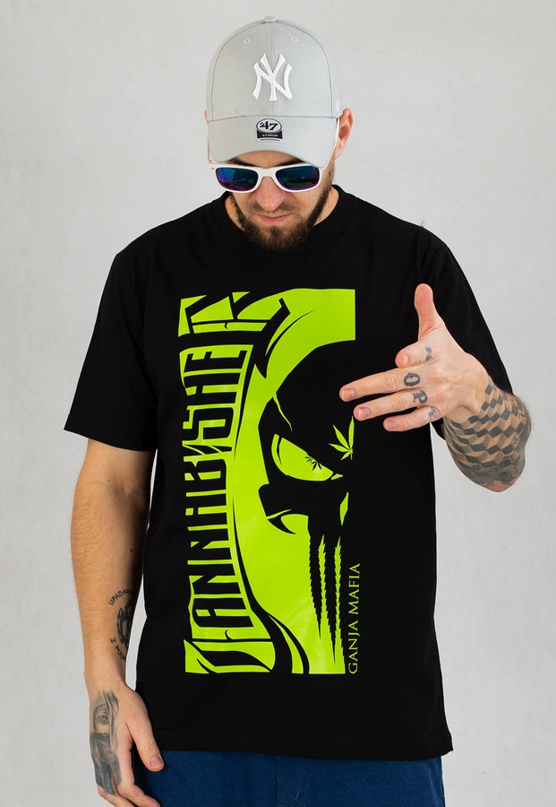 T-shirt Ganja Mafia Cannabisher czarny