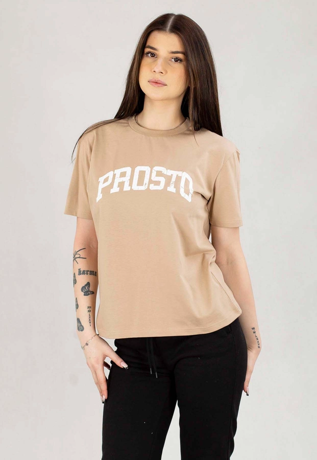 T-shirt Prosto Rule beżowy