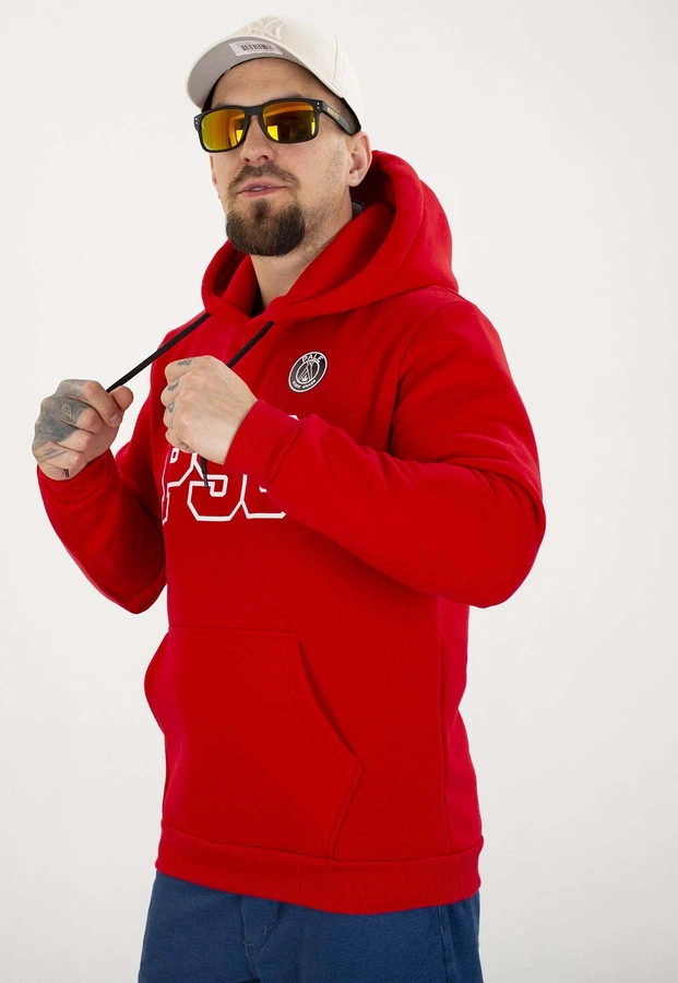 Bluza Dudek P56 Z Kapturem Palę Sobie Grass czerwona