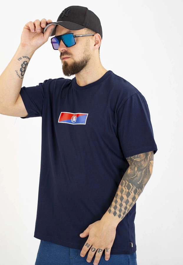 T-shirt Diil Double Block granatowy