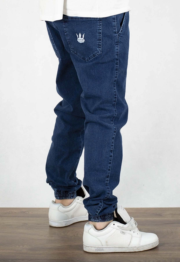 Spodnie Jigga Wear Crown Jogger Jeans Deep blue