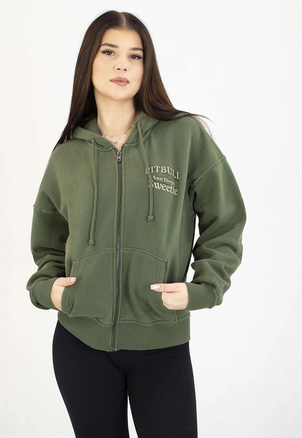 Bluza Pit Bull Z Kapturem ZIP Sweetie sage green