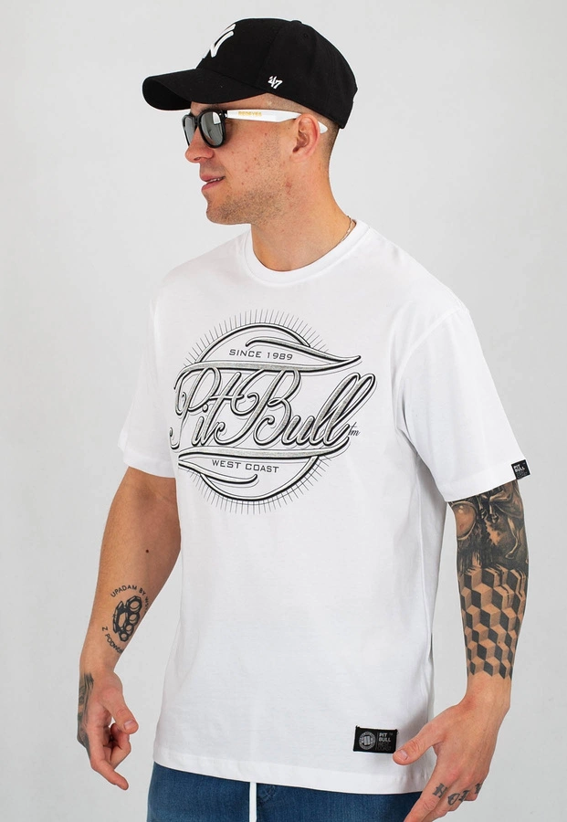 T-shirt Pit Bull IR biały