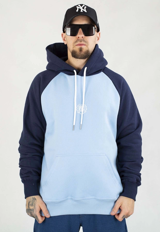 Bluza Diil Z Kapturem Reglan błękitno granatowa