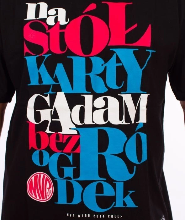 MVP Wear-Na Stół Karty T-shirt Czarny