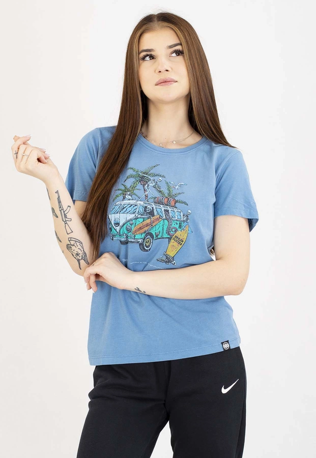 T-Shirt Pit Bull Beachbreak 190 washed blue