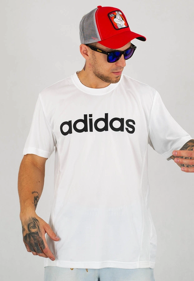 T-shirt Adidas Mens D2M Logo Tee FL0302 biały