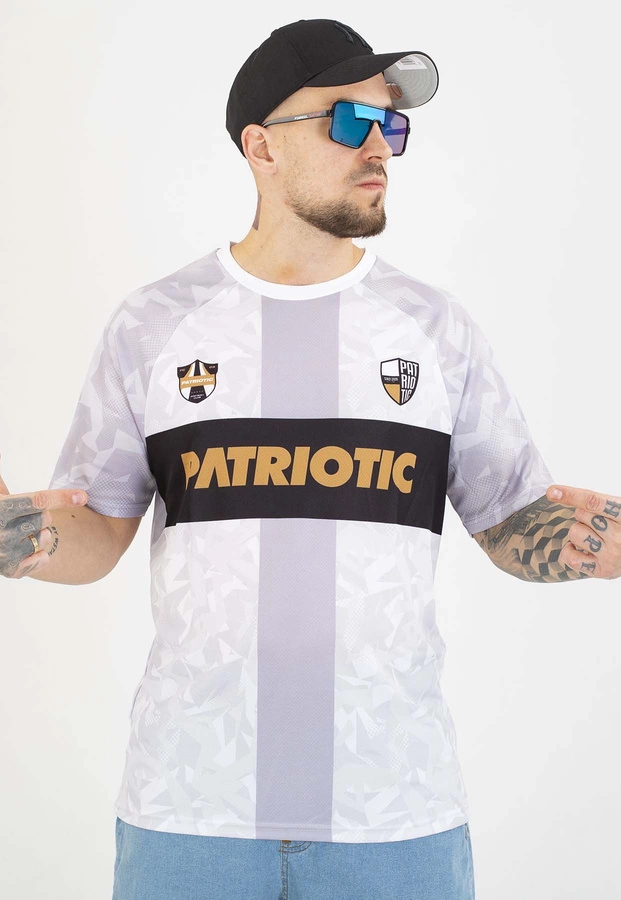 T-shirt Patriotic Football Gold biały